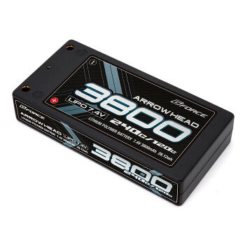 どこからでも加速させる図太い放電力を体感!ショートサイズバッテリーに新時代を告げる超大出力!図太い出力特性でジャンルを問わない扱いやすさを実現、レスポンスに直結する大電流をあらゆる速度域で体感!安定した出力を約束する、厳選されたセルを採用。プラグは4mmバナナタイプ。RCカー走行用バッテリーです。※エネルギー密度が400Wh/L以下のためPSE対象外です。サイズ93×46×18.5mm個装サイズ：12.2×6.9×3.7cm重量155g個装重量：170g生産国中国fk094igrjs