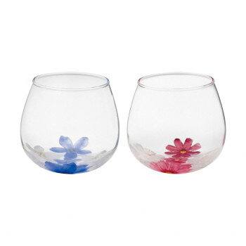 ギフトにおすすめ色鮮やかな花をうかべた花手水をモチーフにしたゆらりグラス。光の屈折により水面に花が浮かんでいるように見えたり模様のように大きく見えたり、見る角度によってその表情が変わります。サイズ(約)直径6.5×高さ8cm(1個あたり)個装サイズ：18×10×9cm重量個装重量：300g素材・材質ガラス仕様容量:約320mlセット内容グラス(2柄入)生産国日本fk094igrjs