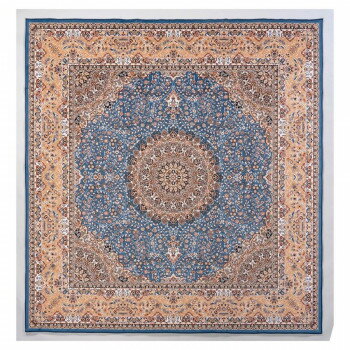 転写プリント カーペット 同心柄 2畳用 200x200cm LOTUS200