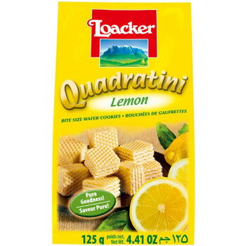 ロアカー　クワドラティーニ　ウエハース　レモン　125g　12セット