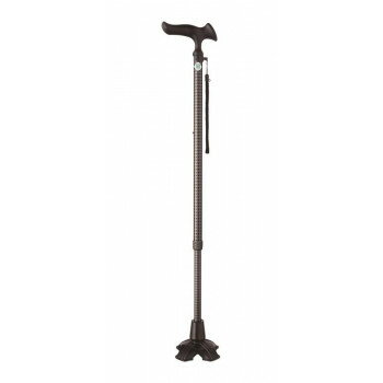 フジホーム　ステッキ　杖　かるがもオム　4点DX伸縮S.M兼用　千鳥格子 WB3842