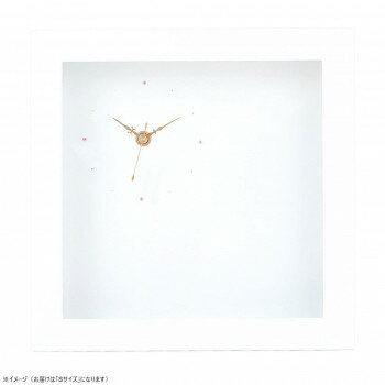 フラワーアレンジ 木製フレームクロック S WH FC-623