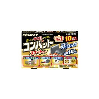 置くだけで1年間巣ごと丸ごとゴキブリ退治プロが使う速効成分で置いたその日から効果を発揮します。2倍の広さに効くイースト成分に加え、ピーナッツ香料を新しく配合しました。ゴキブリが入りたくなる形状です。タテでもヨコでも、狭いスキマなどあちこちに置けるのでゴキブリとの接触率がUPします。ゴキブリは家の中で集団生活をしていて、仲間のいる巣に戻る習性があります。コンバットはその習性を利用し、ゴキブリを巣ごと丸ごと退治します。商品区分医薬部外品サイズ個装サイズ：22.1×14.2×1.9cm重量個装重量：120g仕様防除用医薬部外品有効成分:フィプロニル生産国中国fk094igrjs