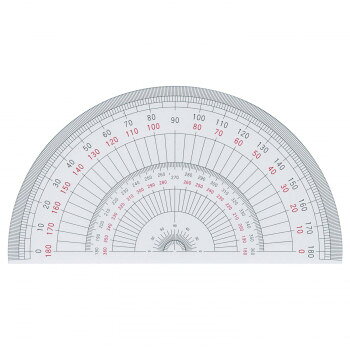 製図用品です。使いやすい半円分度器です。サイズ厚さ1.0mm個装サイズ：22×11×1cm重量個装重量：26g素材・材質硬質ビニール製生産国日本fk094igrjs