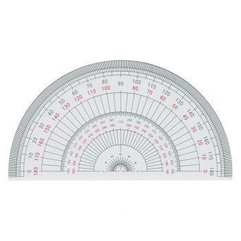 製図用品です。使いやすい半円分度器です。サイズ厚さ1.0mm個装サイズ：19×9×1cm重量個装重量：16g素材・材質硬質ビニール製生産国日本fk094igrjs