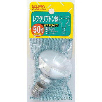 おすすめ小型タイプの反射形電球。封入ガスにクリプトンを採用していますので、効率が良く長寿命です。【使用上の注意】●紙や布などの燃えやすいものに近づけないでください。(火災の原因)●取付け・取外しや清掃の時は、必ず電源を切ってください。(感電の原因)サイズ全長:75mm、バルブ径:50mm個装サイズ：5×6×15cm重量個装重量：20g仕様定格電圧　100/110V消費電力 45W寿命:約2000時間口金:E17入数:1個カラー:フロスト生産国日本fk094igrjs