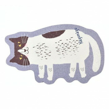 クスグルジャパン やわらか 吸水足ふきマット なごなごさん パープル 24-7117