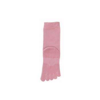 Five-Toed Socks - 神戸生絲　コベス　婦人ゆったり5本指すべり止めソックス23-25cm 3305 ピンク