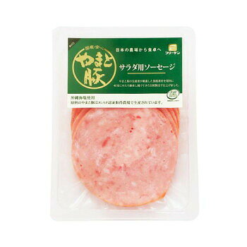 くしなやかな食感がサラダにピッタリ国産やまと豚を使用したシンプルで昔ながらの飽きがこないポークソーセージです。うす切りにすることで食べやすくしなやかな食感がサラダにピッタリです。内容量90gサイズ個装サイズ：17×26×15cm重量個装重量：1000g仕様賞味期間：製造日より25日発送方法：冷蔵発送生産国日本栄養成分栄養成分(100g当たり)エネルギー:268kcalたんぱく質:13.2g脂質:23.7g炭水化物:0.4g食塩相当量:1.8g※この表示値は推定値です。原材料名称：ボロニアソーセージ(スライス)豚肉(国産)、食塩、香辛料/リン酸塩(Na)、調味料(アミノ酸)、酸化防止剤(ビタミンC)、発色剤(硝酸K、亜硝酸Na)、(一部に豚肉を含む)アレルギー表示豚肉（原材料の一部に含んでいます）保存方法10度以下で保存。製造（販売）者情報販売者:株式会社フリーデン神奈川県平塚市南金目227fk094igrjs