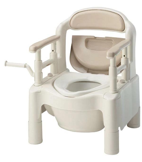 アロン化成　4207　ポータブルトイレFX-CPS　ソフト便座　ちびくまくん　　ノーマル　ベージュ(4.0)