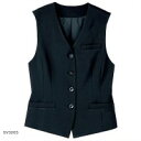 FOLK フォーク NUOVO 事務服 ベスト ストレッチカルゼ ブラック SV3005-2