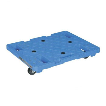 サカエ キャリースタッキング仕様 4輪自在タイプ 600×480×107mm ブルー SC-600UB