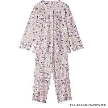 ケアファッション フルオープンパジャマ(婦人) パープル S 3851514
