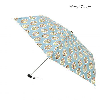 Umbrella - 折り畳み傘 ブロックプリント ペールブルー 37724023032