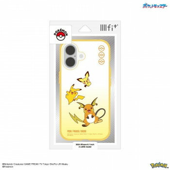 ポケットモンスターIIIIfitClear iPhone16ケース ピチュー＆ピカチュウ＆ライチュウPOKE-933A