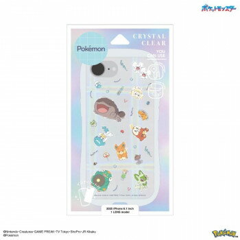 ポケットモンスター iPhone16e対応 クリスタルクリアケース パルデア地方 POKE-980B