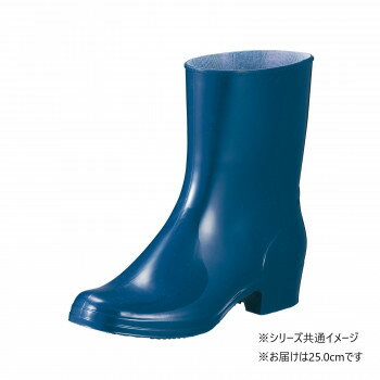 福山ゴム工業　長靴 マロンブーツ P-C　25.0cm ネイビー BB30200
