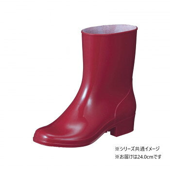 福山ゴム工業 長靴 マロンブーツ P-C 24.0cm ローズ BB30200