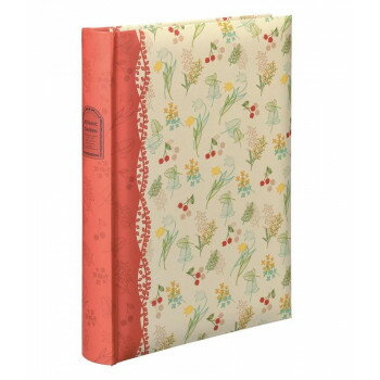 ナカバヤシ 背丸ブック式ポケットアルバム ボタニックガーデン 3段ポケット L判 240枚収納 レッド BPL-240-6-R