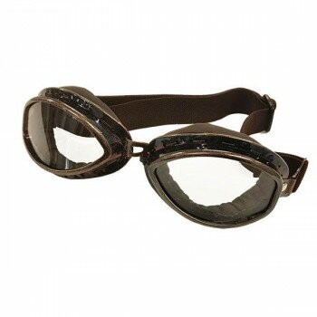 ユニカー工業 ヴィンテージ風ゴーグル 丸 ブラウン BHG-03C