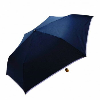 藤田屋 再生生地折りたたみ傘 60cm 再生生地 ミニ折 ネイビー×パープル RM60-2281