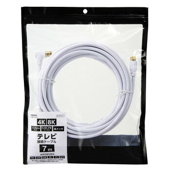 しっかり接続できるネジ式コネクタ細くしなやかなS-4C-FBケーブルを採用しております。また、経年劣化しにくい金メッキコネクタです。サイズ7m個装サイズ：30×24×4cm重量282g個装重量：294g素材・材質銅・PVC仕様使用可能な放送:FM/VHF/UHF/BS/CS/CATVS-4C-FBケーブル採用金メッキコネクタ採用コネクタ形状:L字/差込式-ストレート/ネジ式生産国中国fk094igrjs