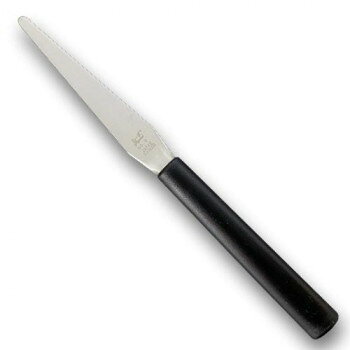 ペガサス・シリーズ待望の「ミニスパチュラ」小型のスパチュラ、へラを作ってほしいというお客様の声から誕生しました。ケーキやシュガークラフトなどのお菓子づくり、お料理の下ごしらえや盛り付け、様々な飾りつけや盛り付けなどの加工で使う「細工へラ」として最適なアイテムです。ブレードはしなり良く錆びにくいステンレス製で衛生的です。ハンドル材は調味料などにも耐久性があり、耐熱100度までOKで熱湯消毒も出来る、丈夫なP.P樹脂(ポリプロピレン)です。先端が鋭角な形状で細かい作業もラクラクこなせるしなりの大きなモデルです。調理に必要な基本的な道具の一つであり、様々なシーンで使用される便利な調理器具です。※モニターの発色の具合によって実際のものと色が異なる場合があります。サイズ全長:195mm、刃渡り:100mm個装サイズ：24×4×2cm重量21g個装重量：22g素材・材質刃部:ステンレス鋼/ 420J2柄部:プラ/P.P生産国日本fk094igrjs