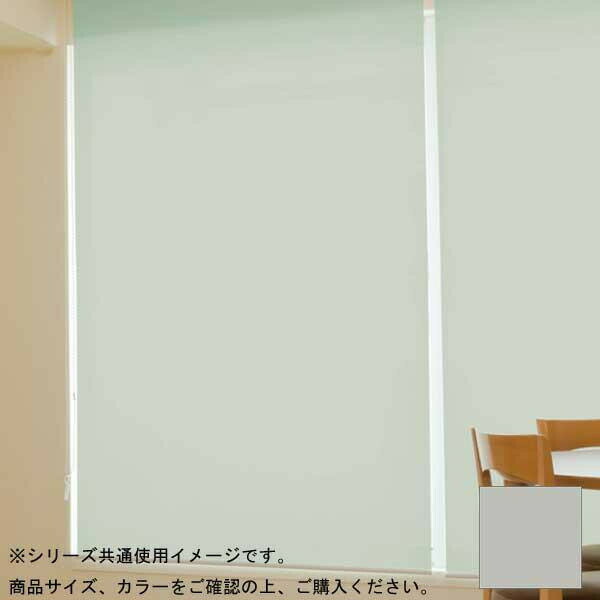 タチカワ ファーステージ ロールスクリーン オフホワイト 幅110×高さ200cm プルコード式 TR-1009 スモーク