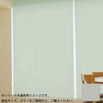 タチカワ ファーステージ ロールスクリーン オフホワイト 幅190×高さ200cm プルコード式 TR-1009 スモーク