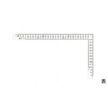 シンワ測定 曲尺厚手広巾 ホワイト 30cm 表裏同目 8段目盛 11160