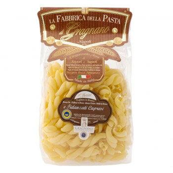 ラ・ファッブリカ・デッラ・パスタのイタリア産パスタ。低温で長時間ゆっくり乾燥して作られています。※調理時間はあくまで目安です。火力や調理器具により異なる場合があります。※北海道・沖縄・離島は別途送料を頂きます。ご了承ください。※商品のデザインや仕様等は予告なく変更される場合がございます。内容量500gサイズ個装サイズ：30×41×25cm重量個装重量：8930g仕様調理時間:約11分賞味期間：製造日より1,080日生産国イタリア原材料名称：マカロニ類デュラム小麦(セモリナ)アレルギー表示小麦（原材料の一部に含んでいます）保存方法高温多湿及び直射日光を避け常温で保存製造（販売）者情報輸入者:株式会社フードライナー神戸市東灘区向洋町東4-15-19fk094igrjs