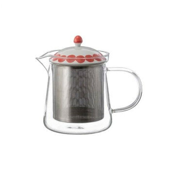 西海陶器 コリエ SSガラスポット 赤・大 20497