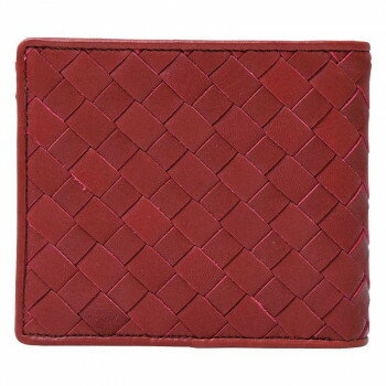 良品工房 日本製編込み二つ折財布 J17-232RE 5556-052