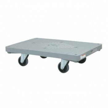 サカエ 樹脂平台車 4輪自在タイプ 900×600×230mm グレー LHN-20J