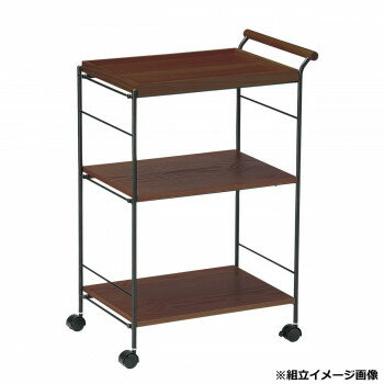 弘益(KOEKI) UTILITY ワゴン ブラウン オーク天板 KW545BR