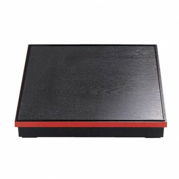 福井クラフト　尺3角木目松花堂 黒渕朱(蓋・親) 21020910