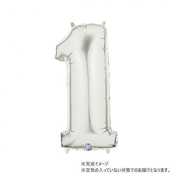 34インチレターバルーン　シルバー　数字（ 1 ）BLT15841 風船 バルーン