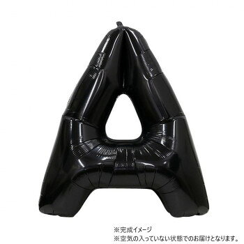 34インチレターバルーン　ブラック　イニシャル（　A　）BLT03901 風船 バルーン