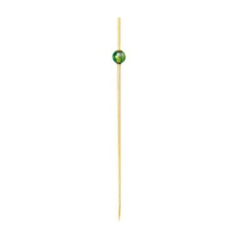 神堂 ビーズピックス グリーン 9cm 50本 ビーズ珠をあしらったピック 飾り串 9497