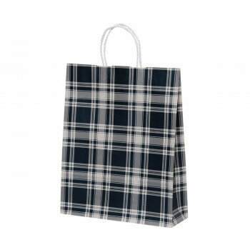 自動手提袋 HZ ロイヤルチェックブルー 50枚 XZKT0664