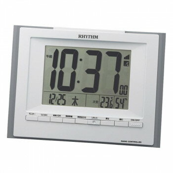 リズム 掛置き兼用電波アラームクロック 8RZ168SR08 5261-297