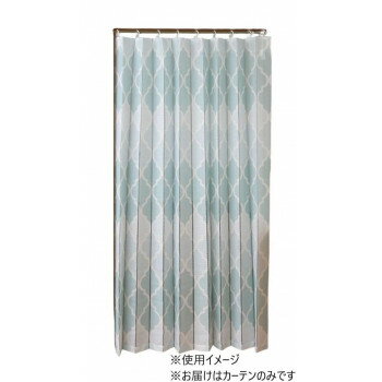 アコーディオン間仕切り約140×170cm グラデーショングリーン M5360