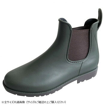 PAGE ONE ページワン　サイドゴアレインブーツ　Mサイズ(23〜23.5cm)　75　KHAKI　GSZ2050