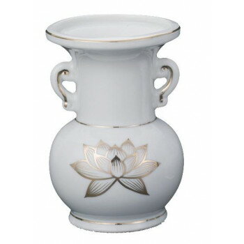 ナカムラ商事　仏具用品　白金ハス仏花　4寸(大)