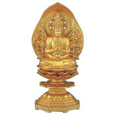 高岡銅器 亜鉛合金製仏像　牧田秀雲作　千手観音菩薩　71-01