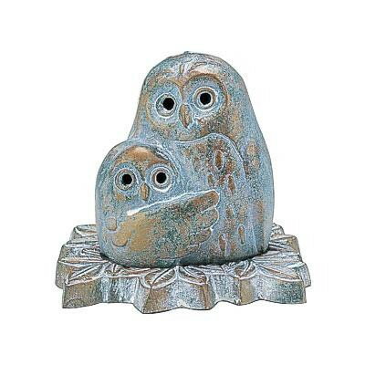 高岡銅器 アルミ製香立　伏せ香炉　フクロウ　136-13