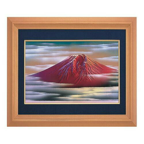 高岡銅器 彫金パネル　北秀玉作　麗峰　小　145-03