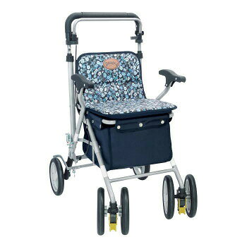 島製作所 シルバーカー ボックスカー パレード 花柄紺