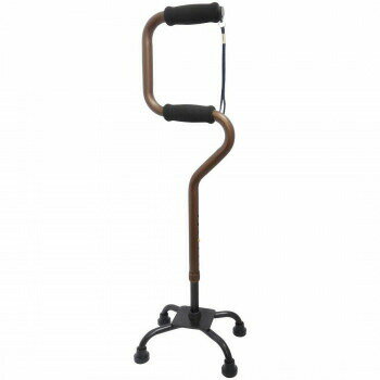 島製作所 杖 クオッドケイン S字クオッドケインオールアルミ四点式 BR72-1