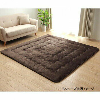 Mats - ホットカーペット対応 あったか6層 撥水加工 フランネルラグ 長方形 約190×240cm ブラウン 6030039